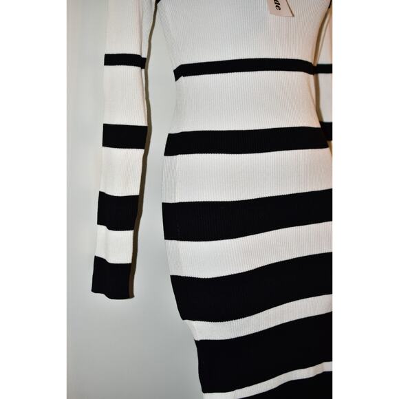 PrettyGuide Turtleneck Sweater Dress Long Sleeve Ribbed Stretch Midi Bodycon NWT - Picture 8 of 14